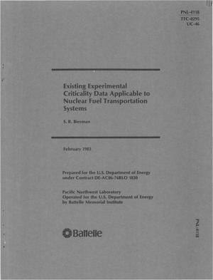 Existing experimental criticality data applicable to nuclear-fuel-transportation systems