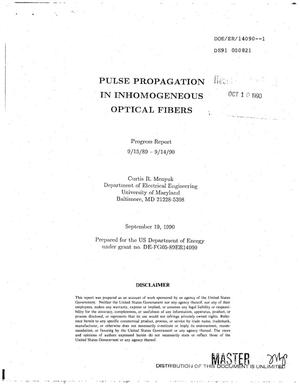Pulse propagation in inhomogeneous optical fibers