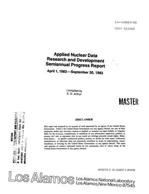 Applied nuclear data research and development. Semiannual progress report, April 1-September 30, 1983