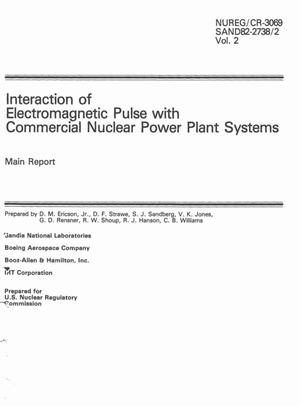 Interaction of Electromagnetic Pulse With Commercial Nuclear Power Plant Systems