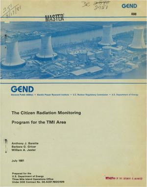 Citizen radiation monitoring program for the TMI area