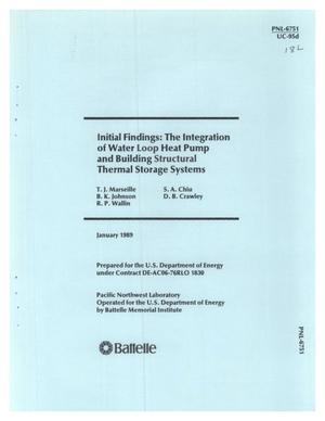 Initial findings: The integration of water loop heat pump and building structural thermal storage systems