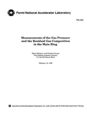 Measurements of the gas pressure and the residual gas composition in the main ring