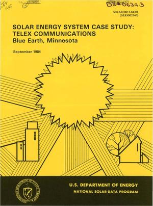 Solar energy system case study: Telex Communications, Blue Earth, Minnesota