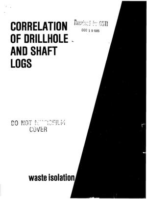 Correlation of drillhole and shaft logs. Waste Isolation Pilot Plant (WIPP) project, southeastern New Mexico
