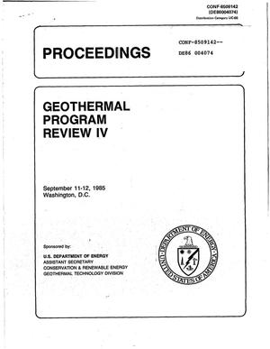 Geothermal Program Review IV: proceedings