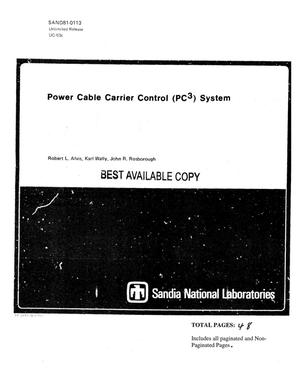 Power-cable-carrier control (PC/sup 3/) system