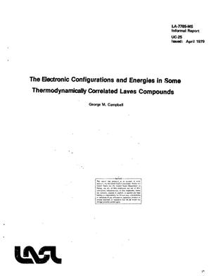 Electronic configurations and energies in some thermodynamically correlated laves compounds