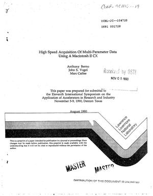 High speed acquisition of multi-parameter data using a Macintosh II CX
