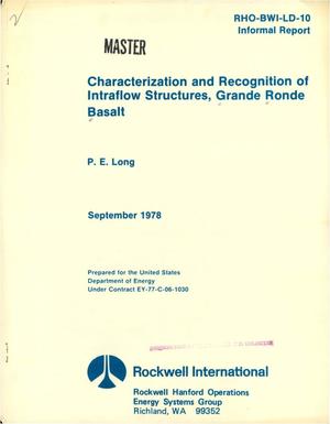 Characterization and recognition of intraflow structures, Grande Ronde Basalt