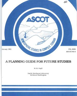 Atmospheric studies in complex terrain: a planning guide for future studies