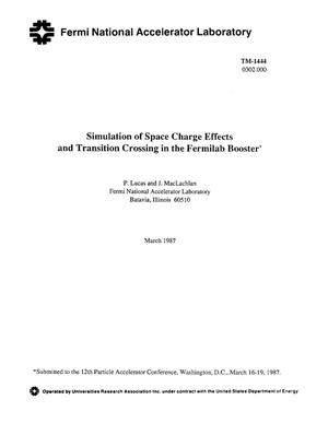 Simulation of space charge effects and transition crossing in the Fermilab Booster