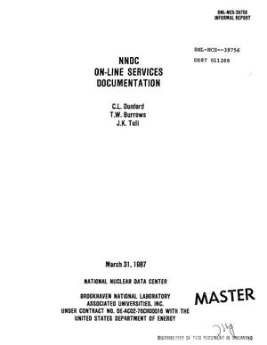 NNDC (National Nuclear Data Center) on-line services documentation