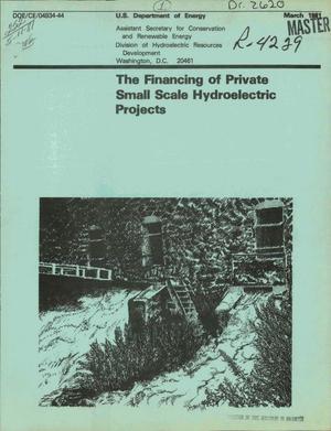 Financing of private small scale hydroelectric projects