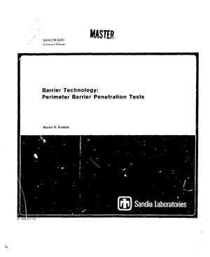 Barrier Technology: Perimeter Barrier Penetration Tests