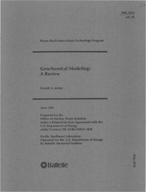 Geochemical modeling: a review