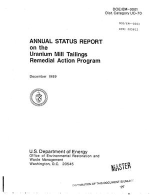 Annual status report on the Uranium Mill Tailings Remedial Action Program