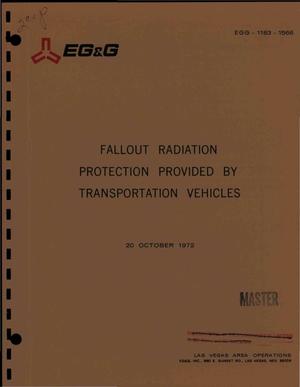 Fallout radiation protection provided by transportation vehicles