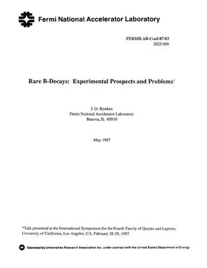 Rare B-decays: Experimental prospects and problems
