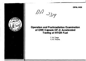 Operation and postirradiation examination of ORR capsule OF-2: accelerated testing of HTGR fuel