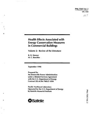 Health effects associated with energy conservation measures in commercial buildings