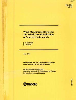 Wind measurement systems and wind tunnel evaluation of selected instruments