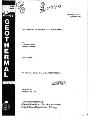 Geochemical engineering reference manual