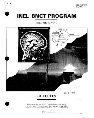 INEL BNCT Program: Bulletin, Volume 5, No. 7