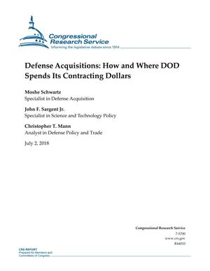 Primary view of object titled 'Defense Acquisitions: How and Where DOD Spends Its Contracting Dollars'.