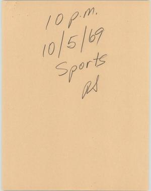 Primary view of object titled '[News Script: Nightly sports roundup]'.