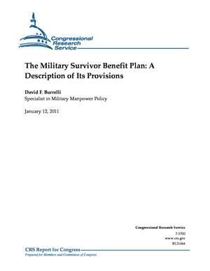 The Military Survivor Benefit Plan: A Description of Its Provisions