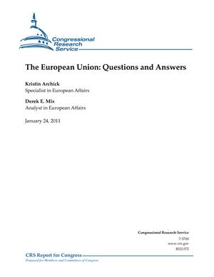 Primary view of object titled 'The European Union: Questions and Answers'.