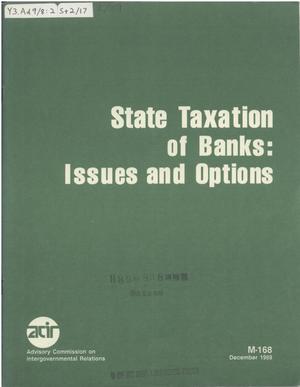 State taxation of banks : issues and options
