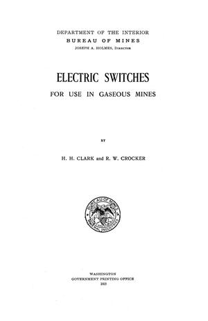 Electric Switches for use in Gaseous Mines