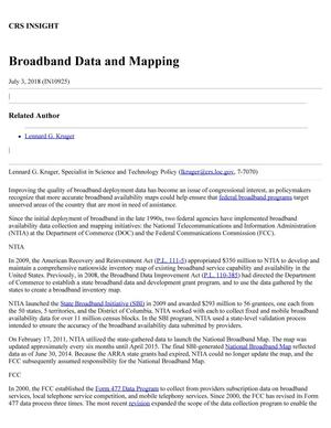 Broadband Data and Mapping