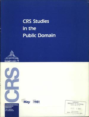 CRS Studies in the Public Domain