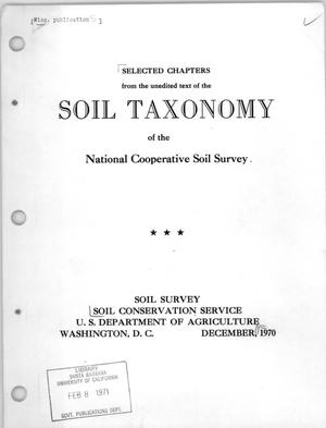 Soil Taxonomy of the National Cooperative soil survey