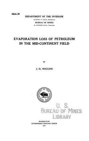 Evaporation Loss of Petroleum in the Mid-Continent Field