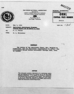 Eurochemic Assistance Program: Status Report as of April 1, 1959