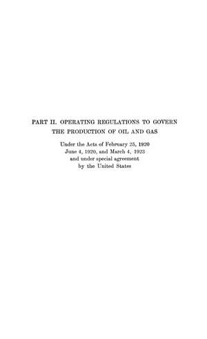 Manual for Oil and Gas Operations [Part 2]