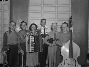 [Group photo of musicians at the Saturday morning roundup]