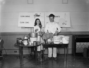 Primary view of object titled '[4-H Club milk demonstration]'.