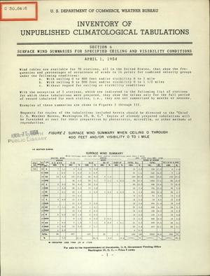 Primary view of object titled 'Inventory of Unpublished Climatological Tabulations: Section 6'.