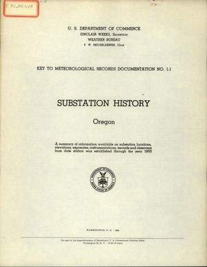 Primary view of object titled 'Substation History: Oregon'.