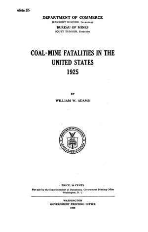 Coal-Mine Fatalities in the United States, 1925