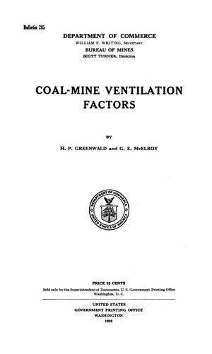 Coal-Mine Ventilation Factors