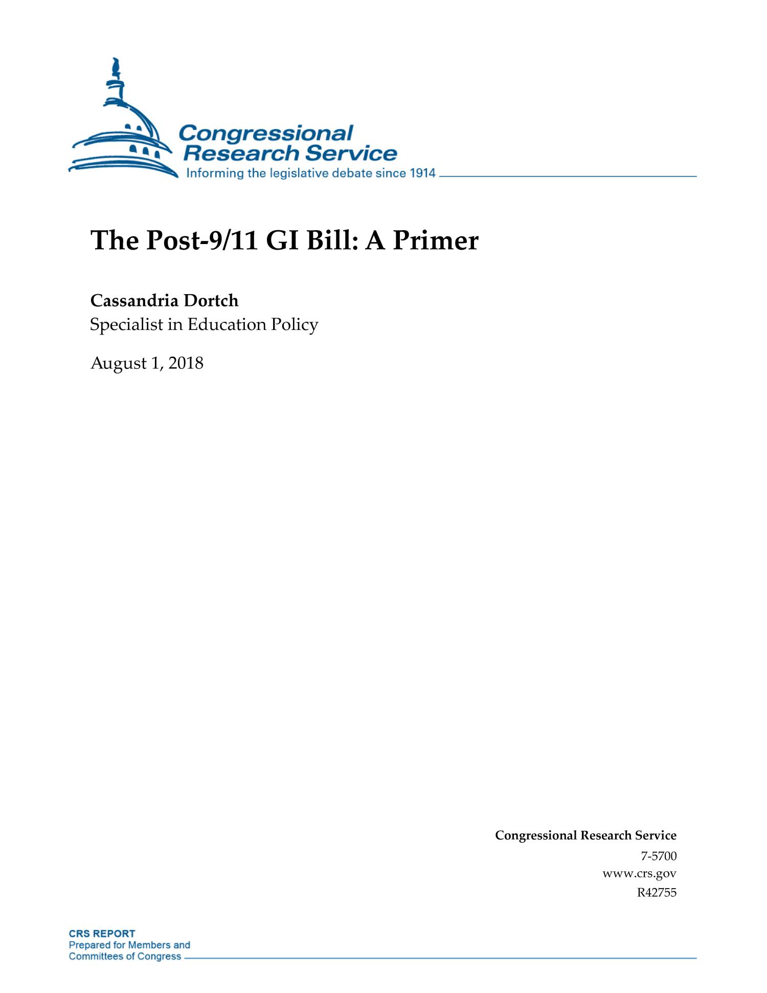 The Post9/11 GI Bill A Primer UNT Digital Library