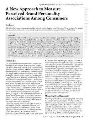 A New Approach to Measure Perceived Brand Personality Associations Among Consumers