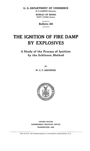 The Ignition of Fire Damp by Explosives: A Study of the Process of Ignition by the Schlieren Method