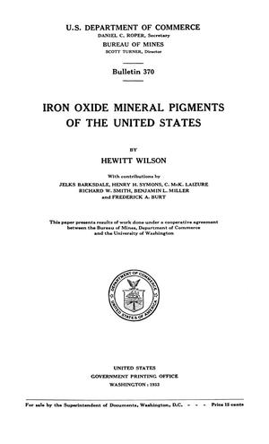 Iron Oxide Mineral Pigments of the United States